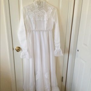 Vintage Silk Chiffon Wedding Dress From 1977